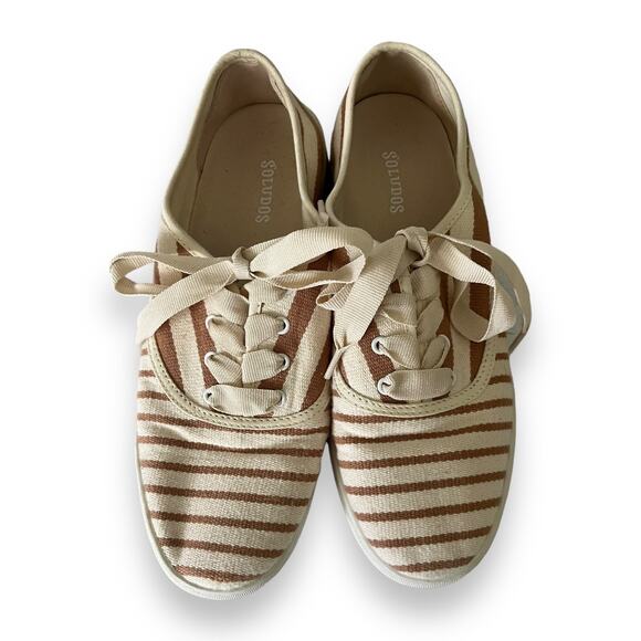 Saludos Marin striped lace up sneaker NEW - Picture 2 of 7